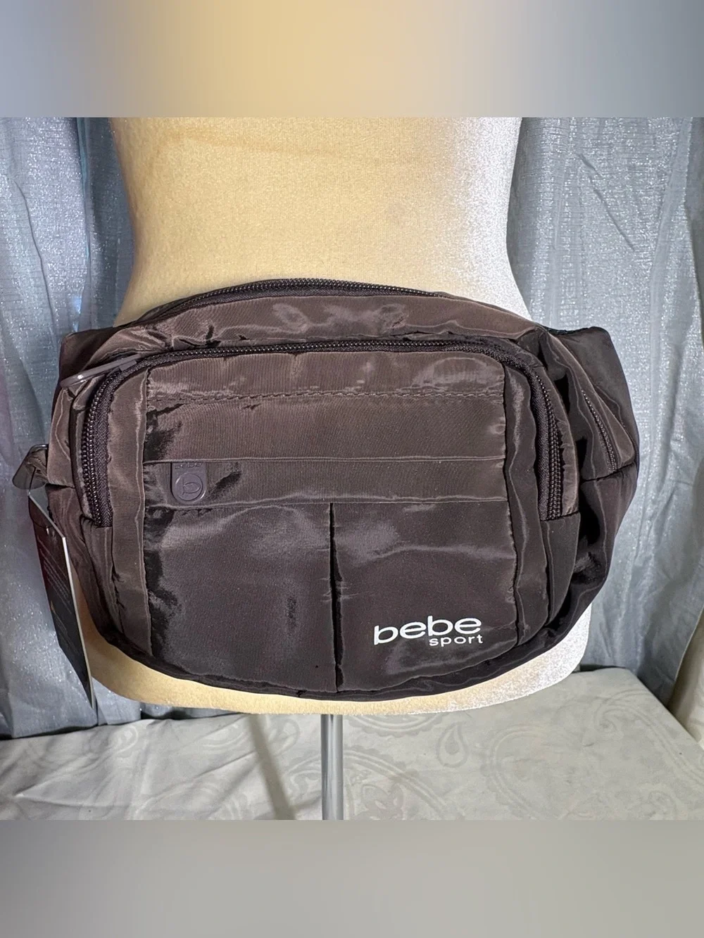 Chocolate brown Bebe waist bag/fanny pack sport bag
